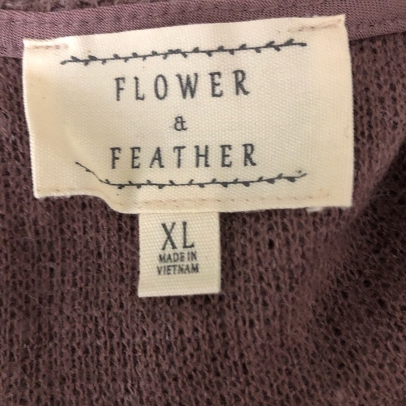 Flower & Feather Knit Top Rose Pink XL - Picture 10 of 10